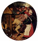 Pieter the Younger Brueghel Pushed Into The Pig Sty painting
